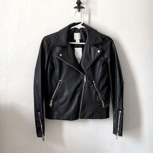 H&M motorcycle “leather” jacket NWT